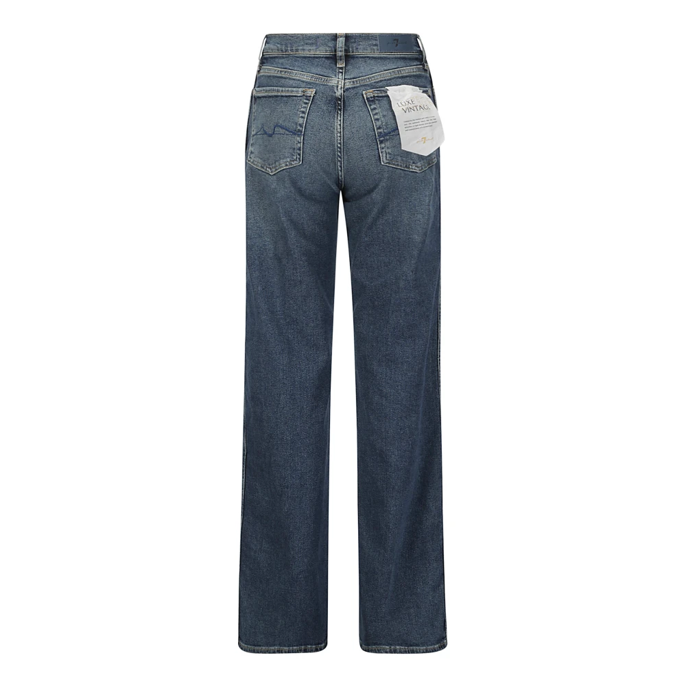 7 For All Mankind Jeans Straight Pre-owned Blue Dames