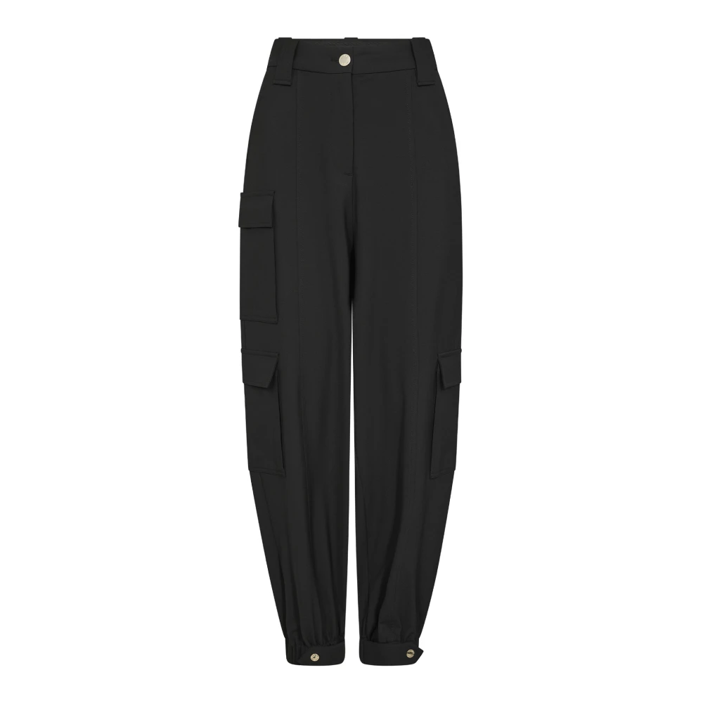 MOS MOSH Cargo-geïnspireerde zwarte broek Black Dames