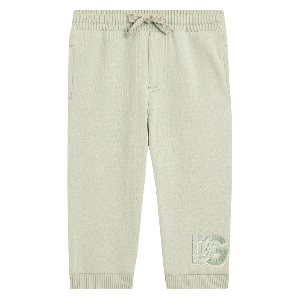 Dolce & Gabbana Boys Green Sweatpants, 18 M, Logo Joggers