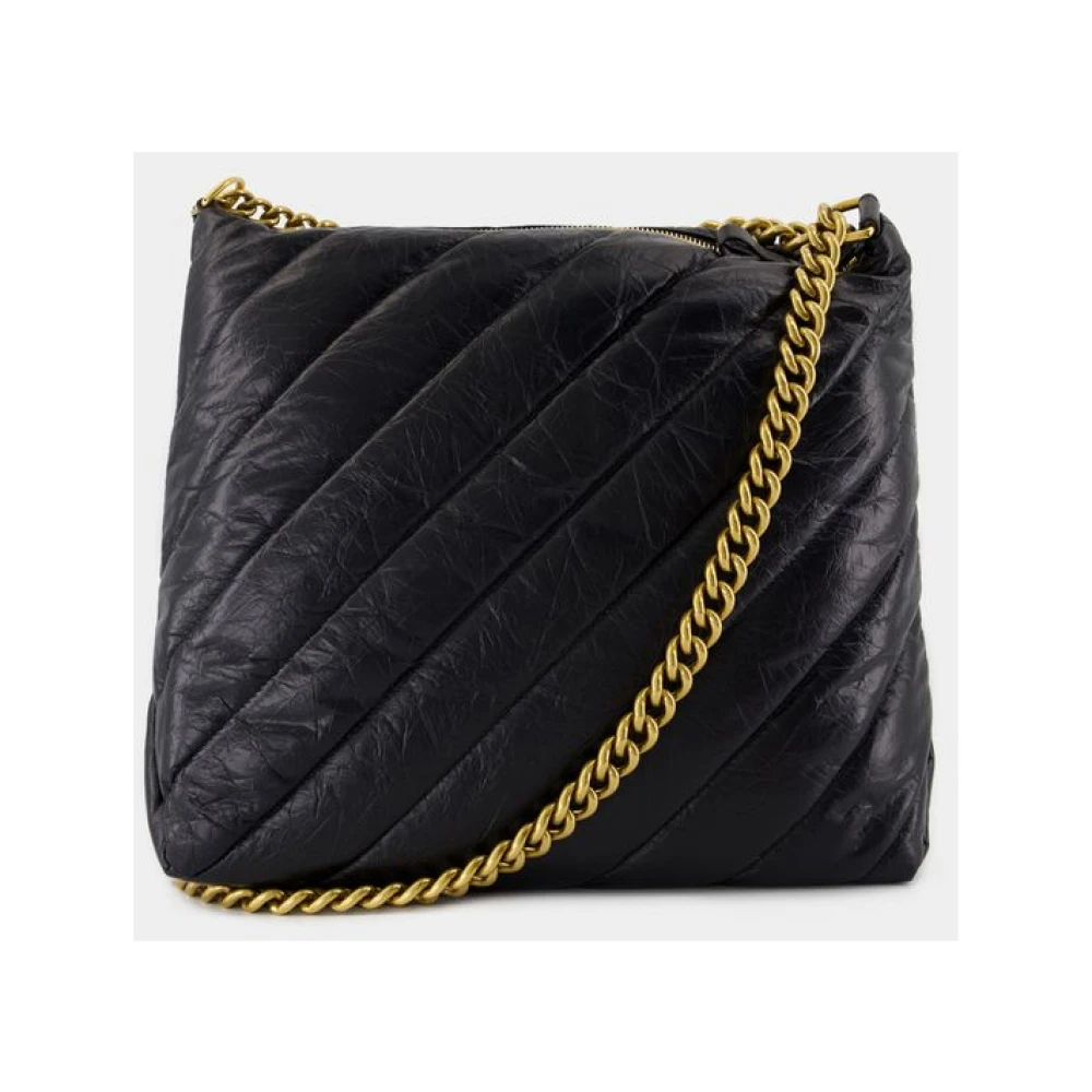 Balenciaga Zwarte leren schoudertas Crushed Calf Black Dames