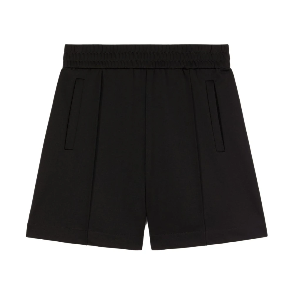 Palm Angels Zwarte shorts met elastische tailleband Black Heren