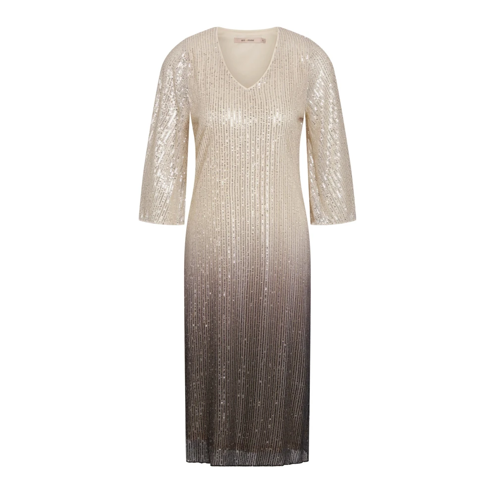 RUE de Femme Stijlvolle Zwarte Jurk met Pailletten Multicolor Dames