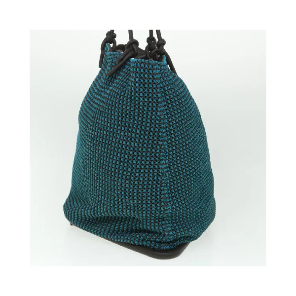 Bottega Veneta Vintage Pre-owned Nylon handbags Blue Dames