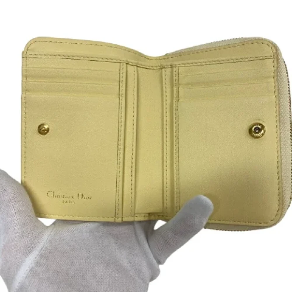 Dior Vintage Pre-owned Leather wallets Yellow Dames