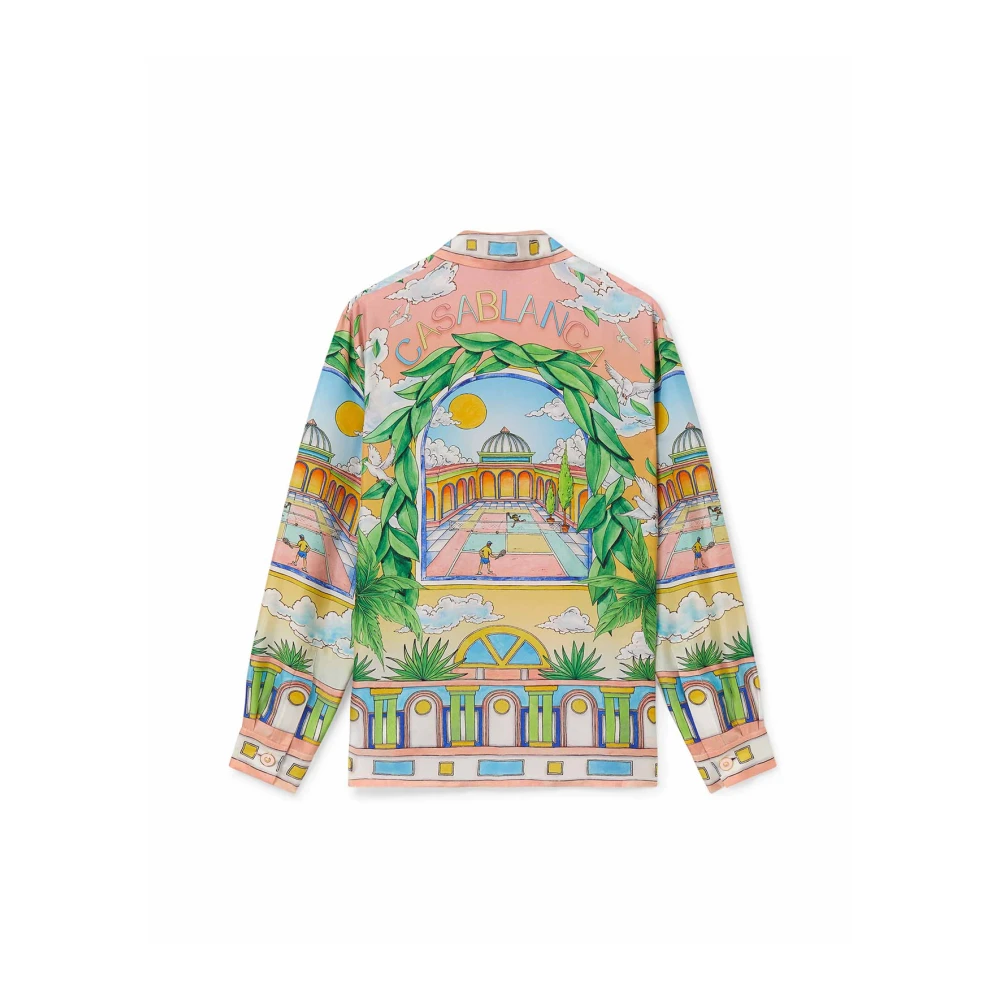 Casablanca Ideale Zijden Shirt MultiKleur Multicolor Heren
