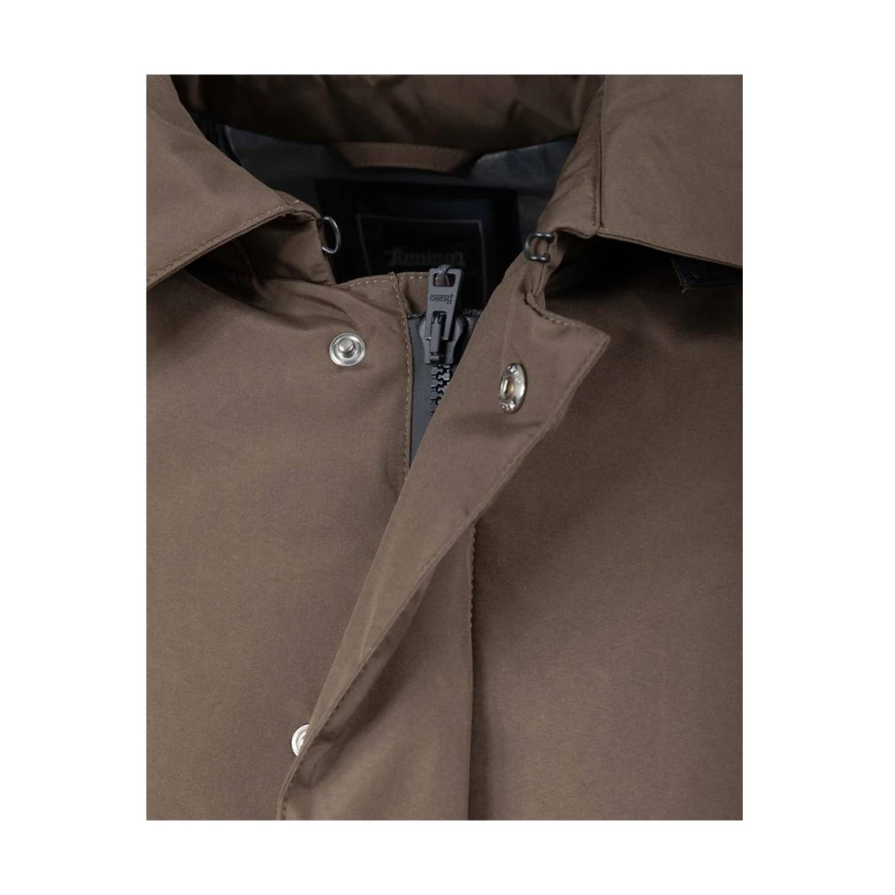 Herno Hooded Gore 2lay Carcoat Brown Heren