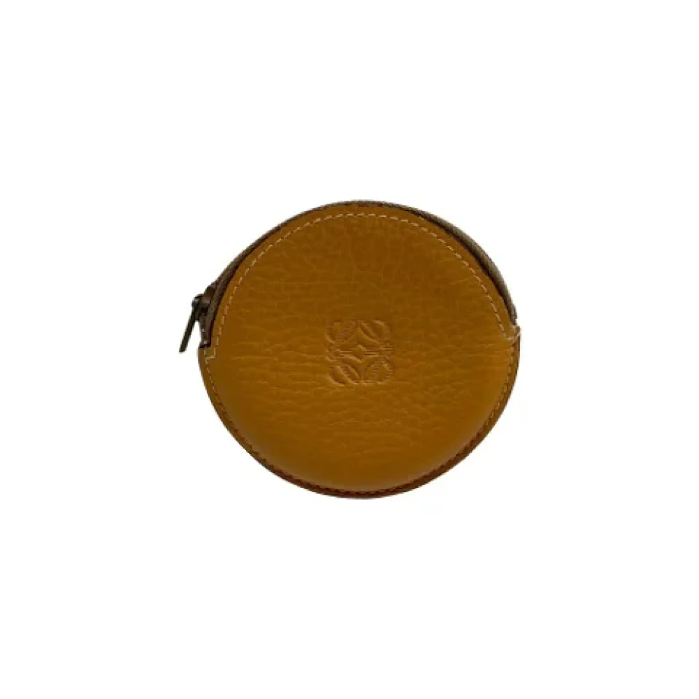 Loewe Pre-owned Leather wallets Beige Dames
