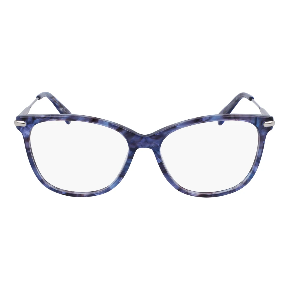Longchamp Unisex Blue Glasses, 54 Mm, /Grey Textured Eyewear Frames