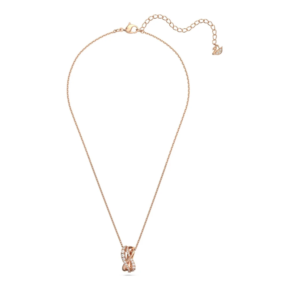 Swarovski Vrouw Geel Accessoires Dames, One Size, Ketting Met Twist Hanger