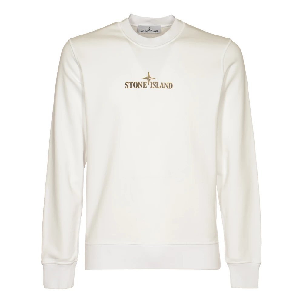 Stone Island Witte Grafische Trui White Heren