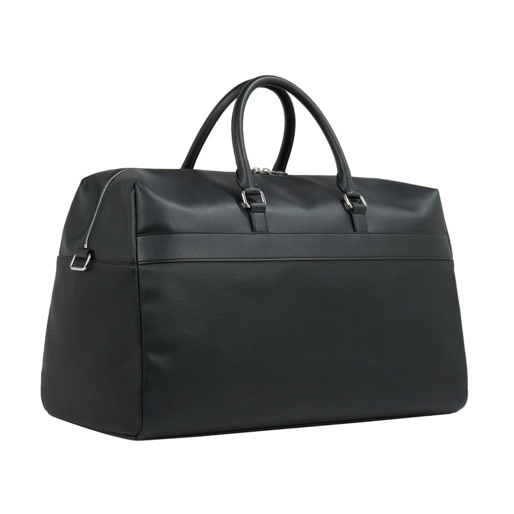 Tommy Hilfiger Zwarte Textuur Duffle Weekendtas Black Heren