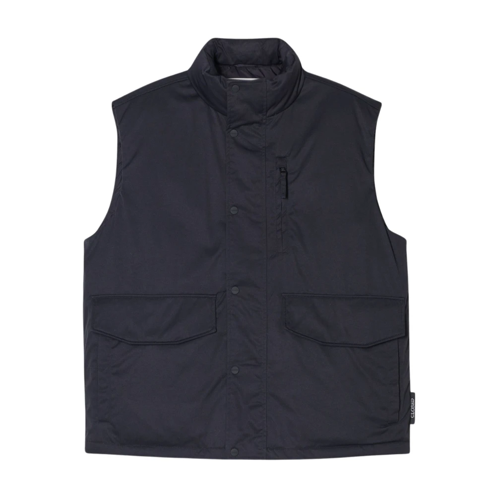 Closed Gewatteerd waterdicht vest met rits Blue Heren