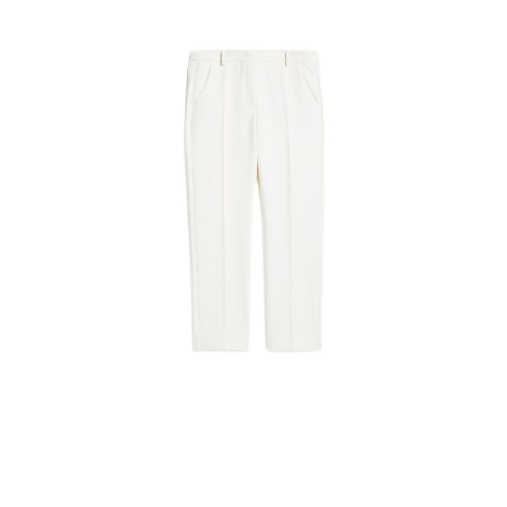 Max Mara Klassieke Straight Leg Broek White Dames