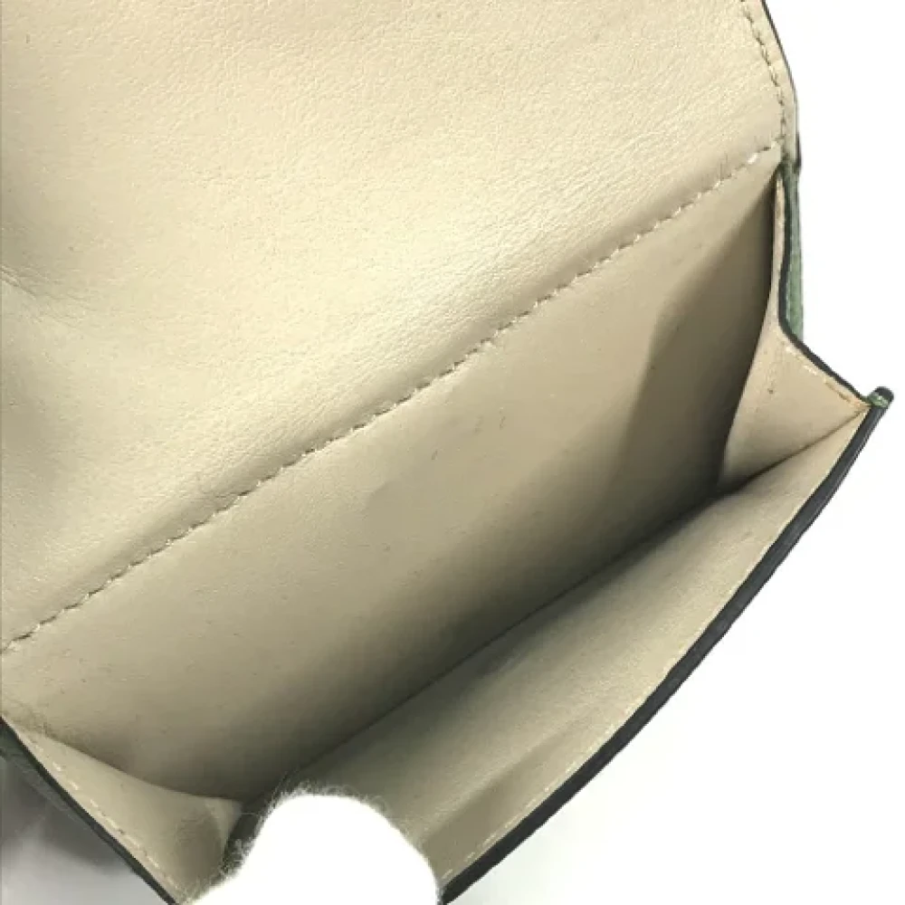 Loewe Pre-owned Leather wallets Green Dames
