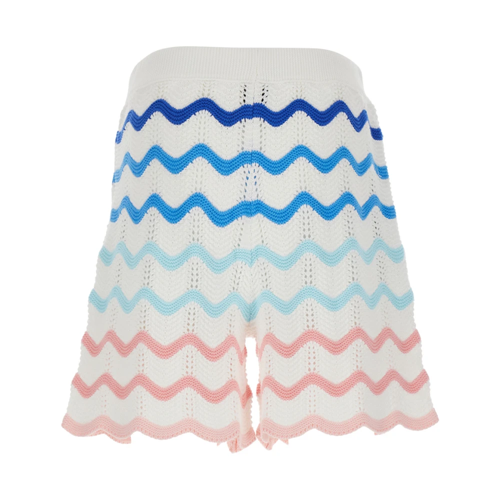 Casablanca Gestreepte Wave Multicolor Logo Shorts Multicolor Heren