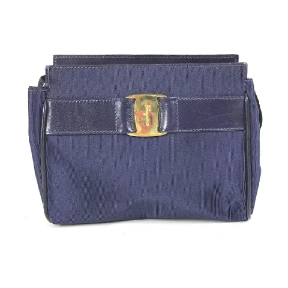 Salvatore Ferragamo Pre-owned Fabric pouches Blue Dames