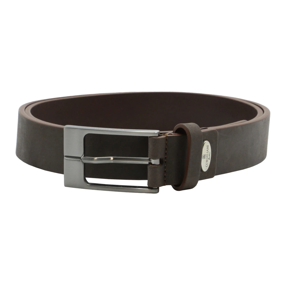 Corneliani Klassieke Leren Riem Brown Heren