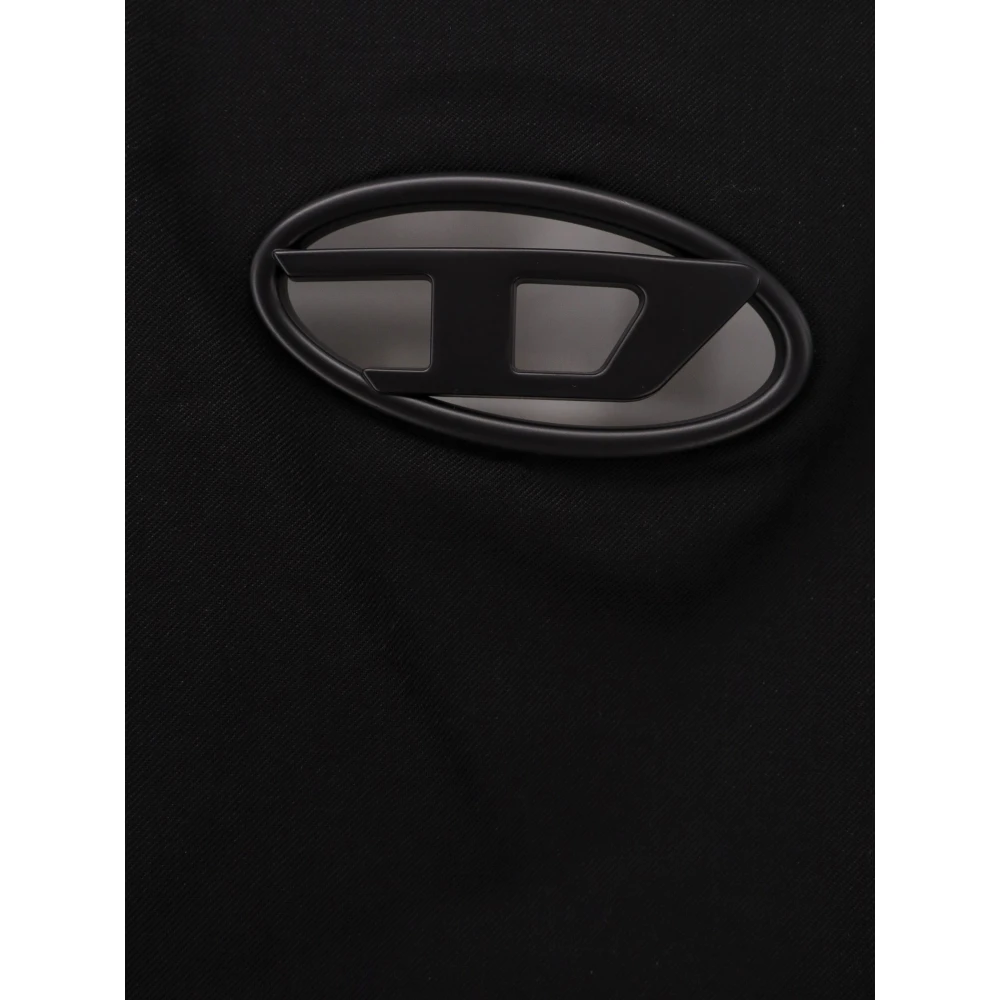 Diesel Mouwloze top met Ovaal D-detail Black Dames