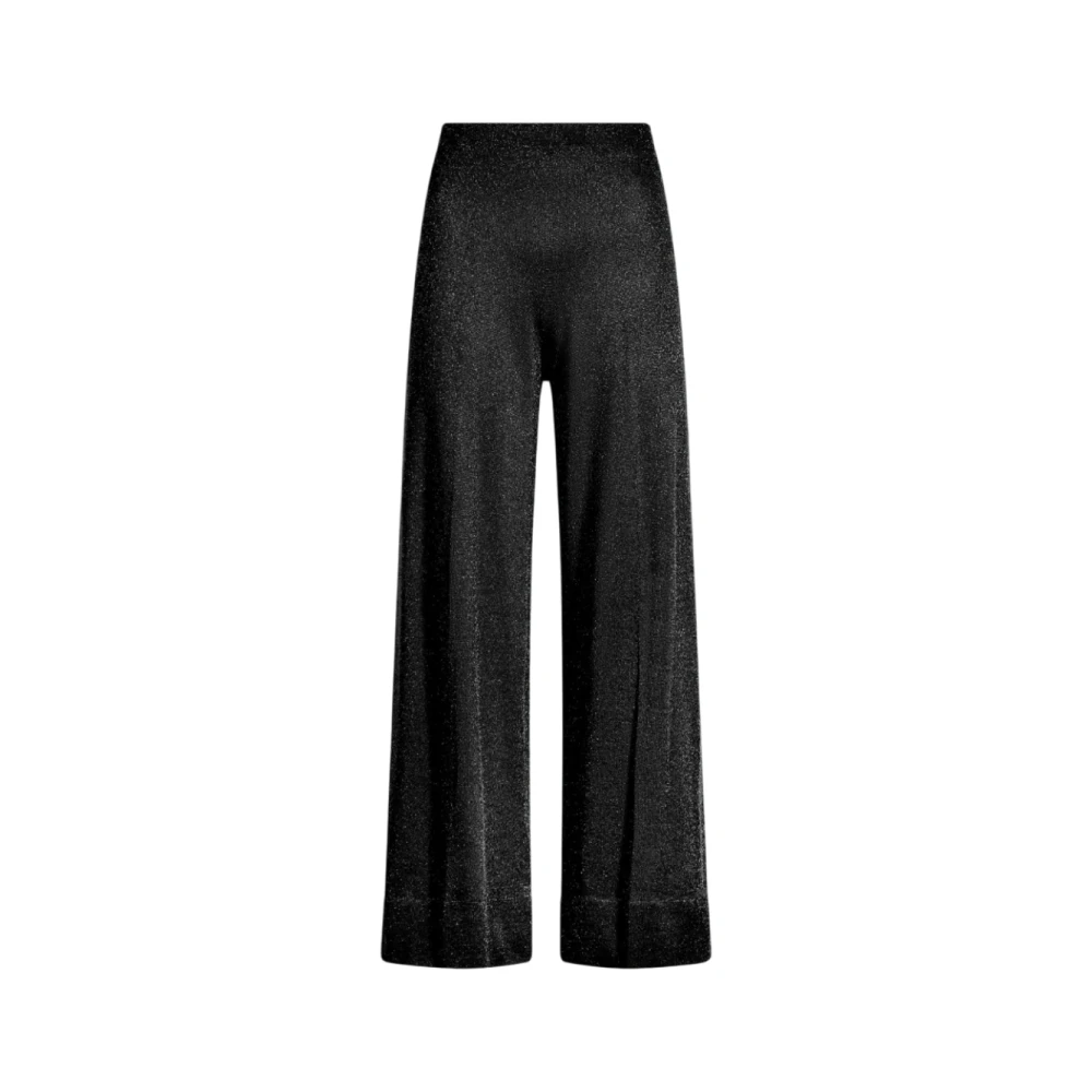 Circus Hotel Zwarte Lurex Cropped Broek Black Dames