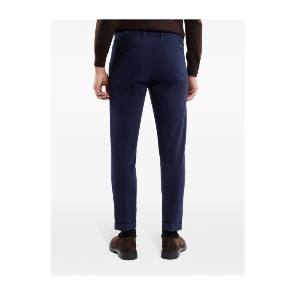 Fay Donkerblauwe Katoenen Straight Leg Jeans Blue Heren