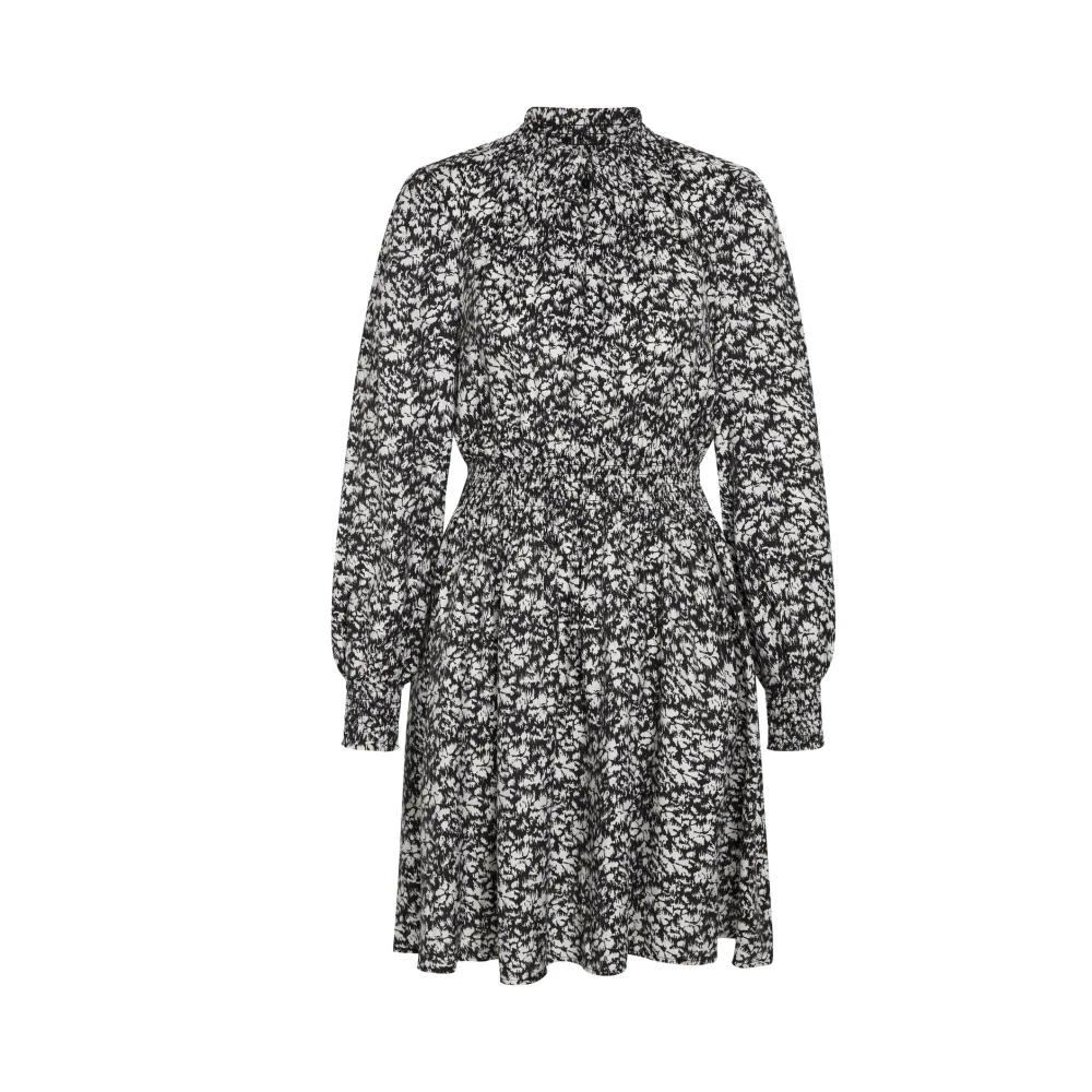 RUE de Femme Elegante Bloemen Ariana Jurk Zwart Black Dames