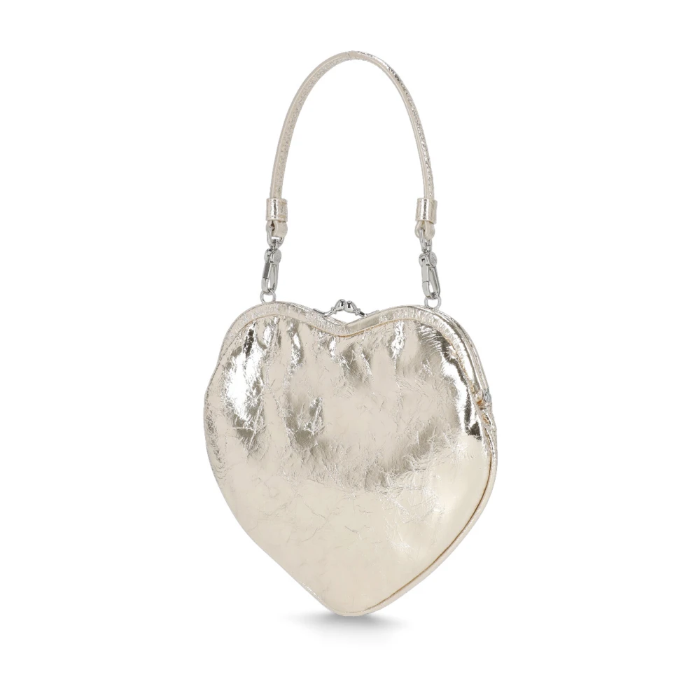 Vivienne Westwood Gouden leren tas met Orb-logo Yellow Dames