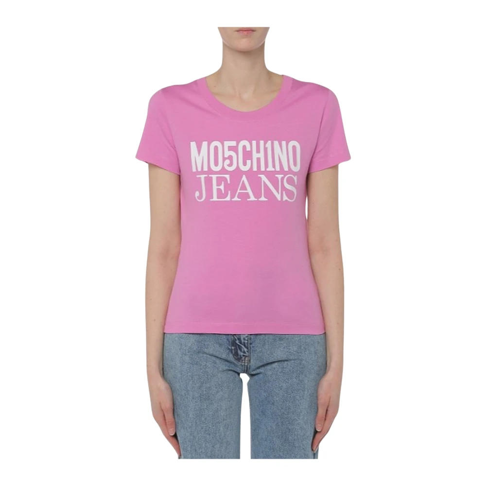 Moschino Katoenen T-shirt Pink Dames