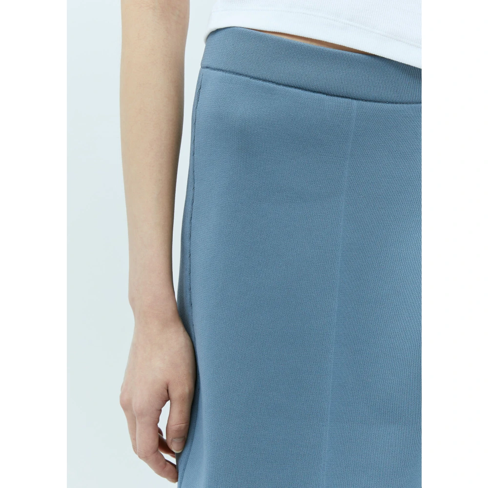 Jil Sander Gebreide Bermuda Shorts met Middenplooien Blue Dames