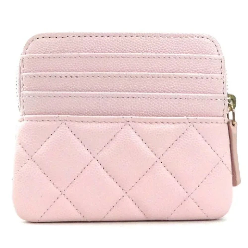 Chanel Vintage Pre-owned Leather wallets Pink Dames