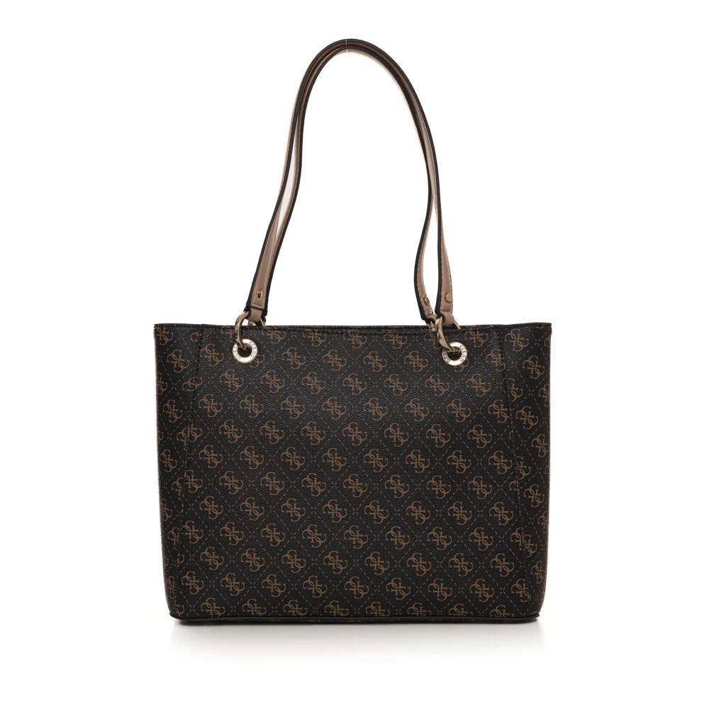 Guess Noelle Shopper Tas met Ritssluiting Brown Dames