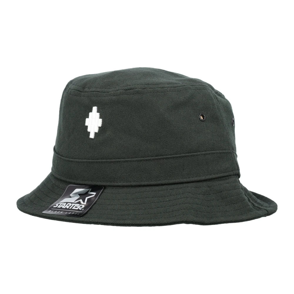 Marcelo Burlon Cross Bucket Hat Stijlvol en Trendy Black Heren
