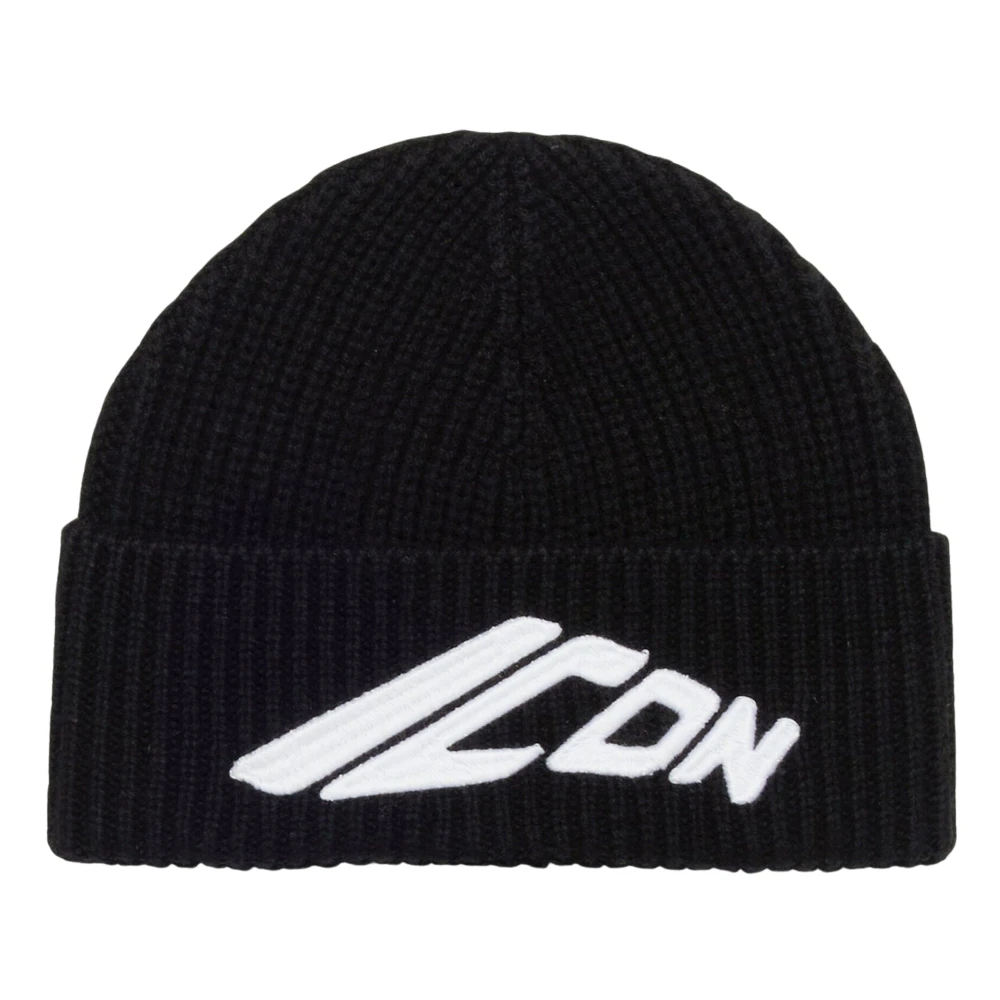 Dsquared2 Unisex Black Icon Logo Beanie Hat