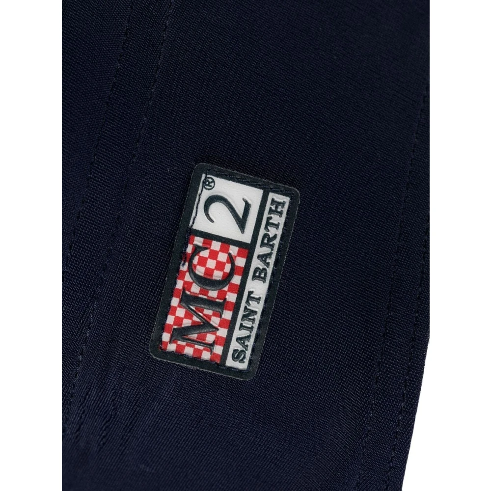 MC2 Saint Barth Donkerblauwe Logo Patch Zwemkleding Blue Heren