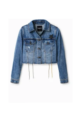 Power Lace-up Denimjacka