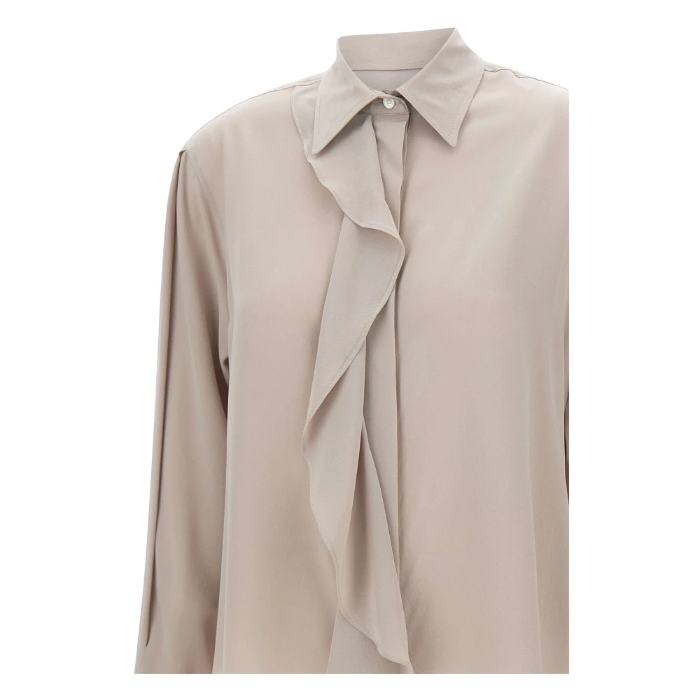 Victoria Beckham Zijden 'New Cdc' Shirt Beige Dames
