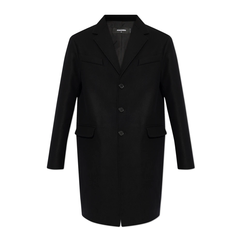 Dsquared2 Wollen jas Black Heren