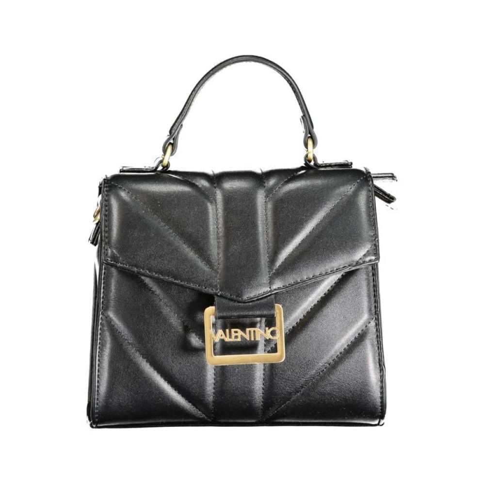 Valentino by Mario Valentino Svart polyeten handväska med kedja axelrem Black, Dam