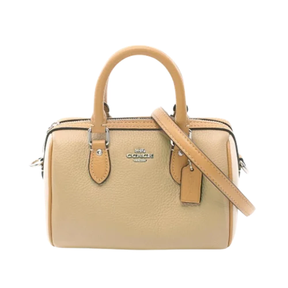 Coach Pre-owned Leather handbags Beige Dames