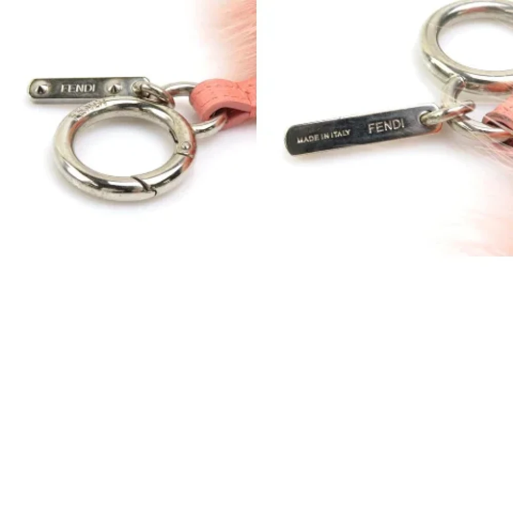 Fendi Vintage Pre-owned Leather key-holders Pink Dames