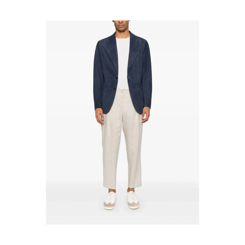 Briglia Beige Broek met Elastische Tailleband White Heren