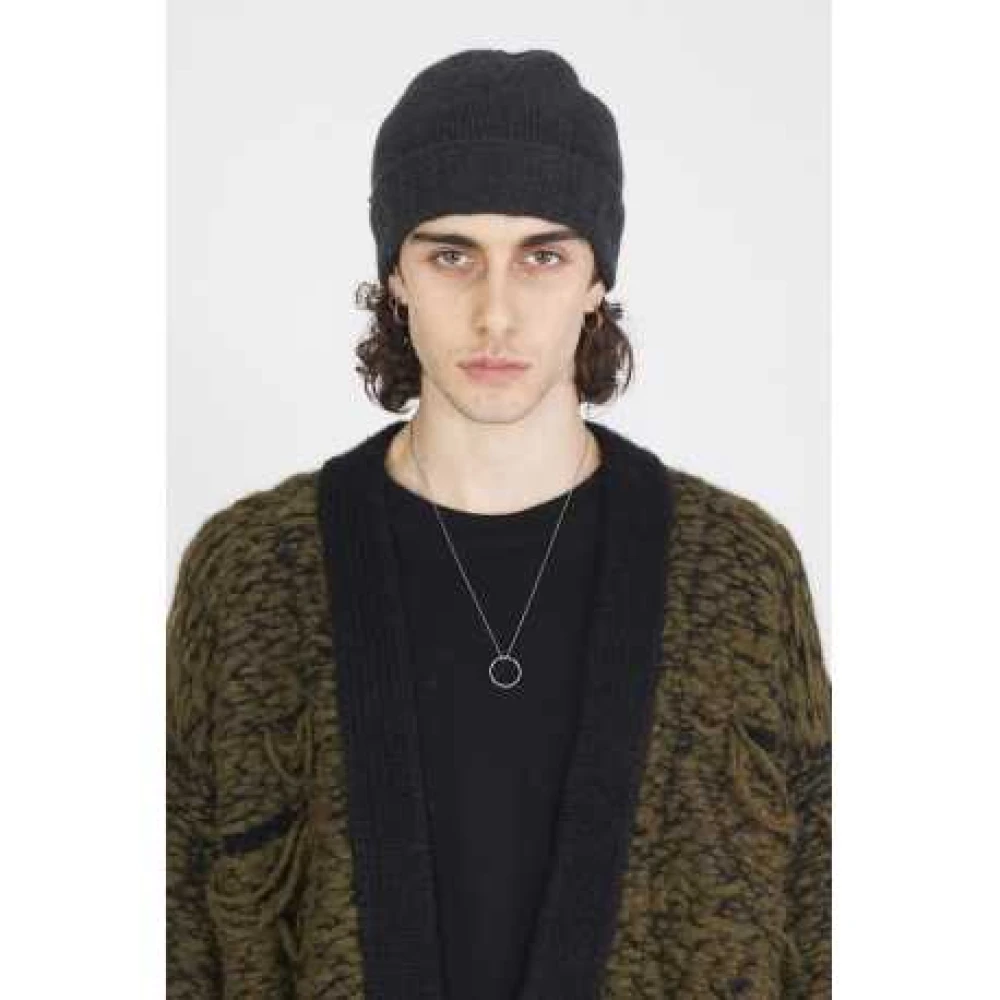 Isabel Benenato Kasjmier Grijs Beanie Hoed Unisex Gray Unisex