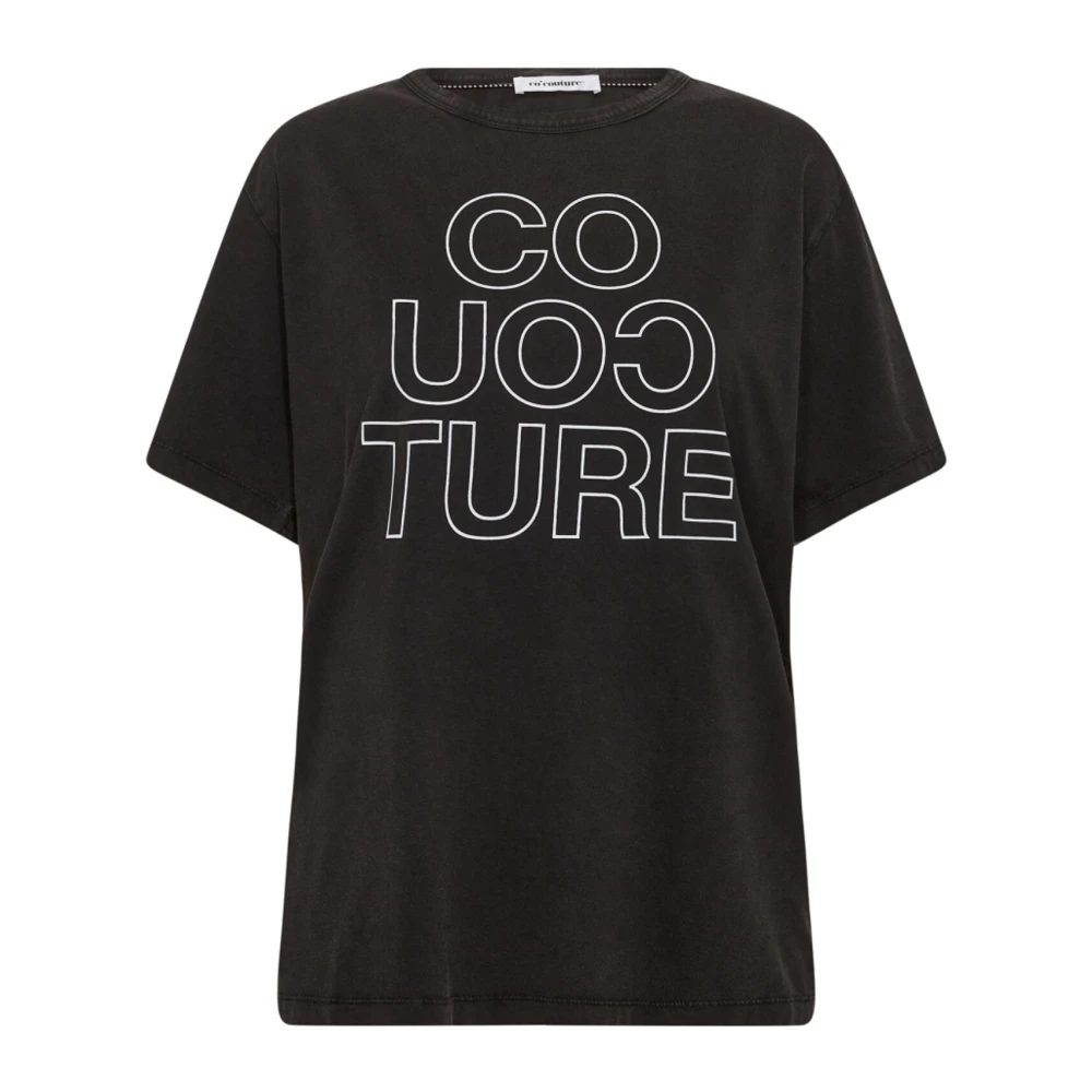 Cocouture Acidcc Outline Oversize Tee Toppe T-Shirts 33058 96-Black
