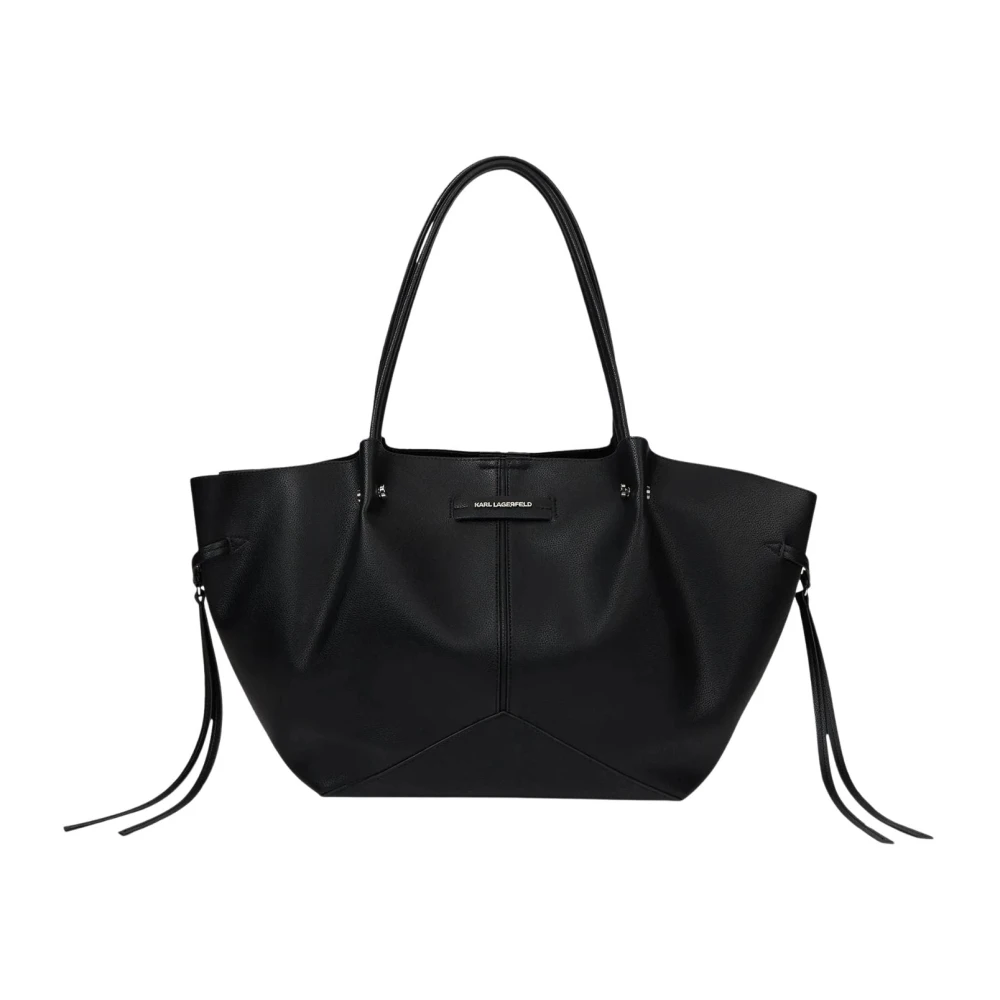 Karl Lagerfeld Black Shopping Bags, Female, One Size, K/Pierced Tote