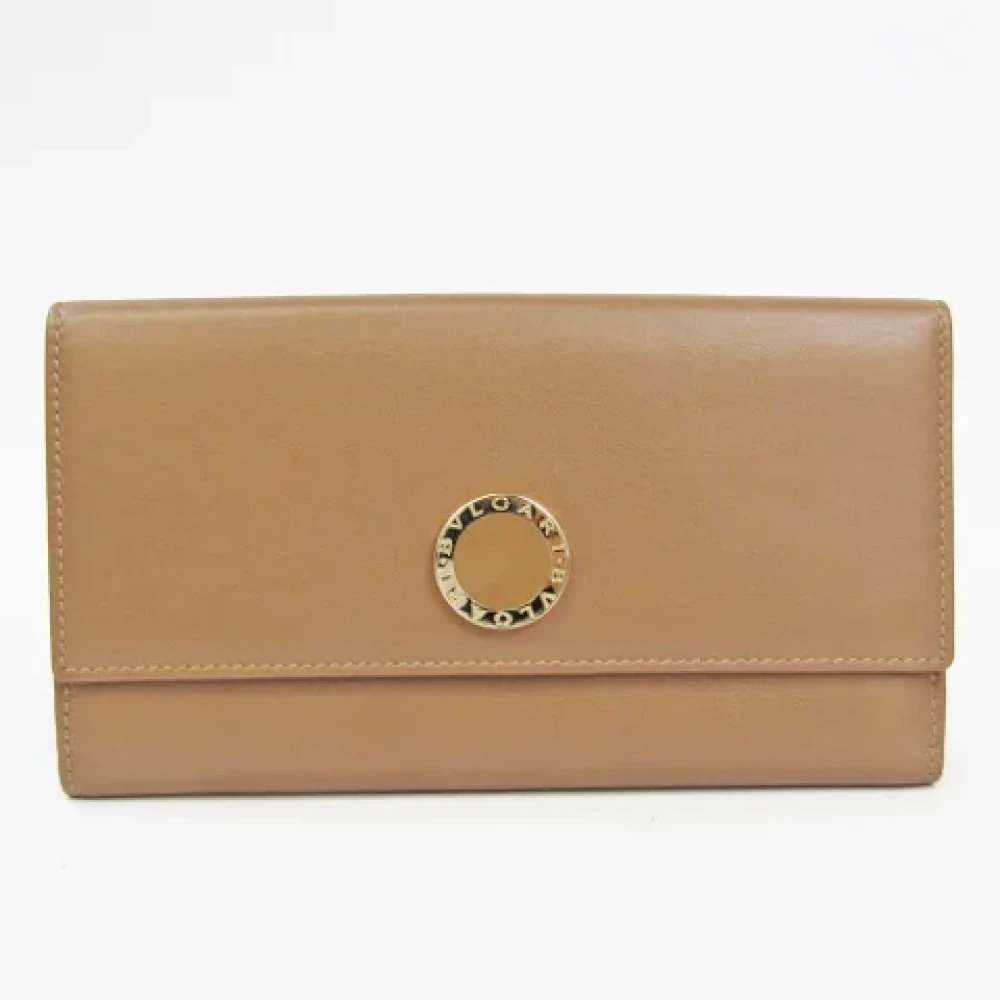 Bvlgari Vintage Pre-owned Leather wallets Brown Dames