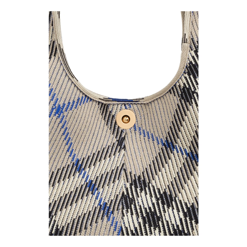 Burberry Schoudertas Gebreid Groot Gray Dames