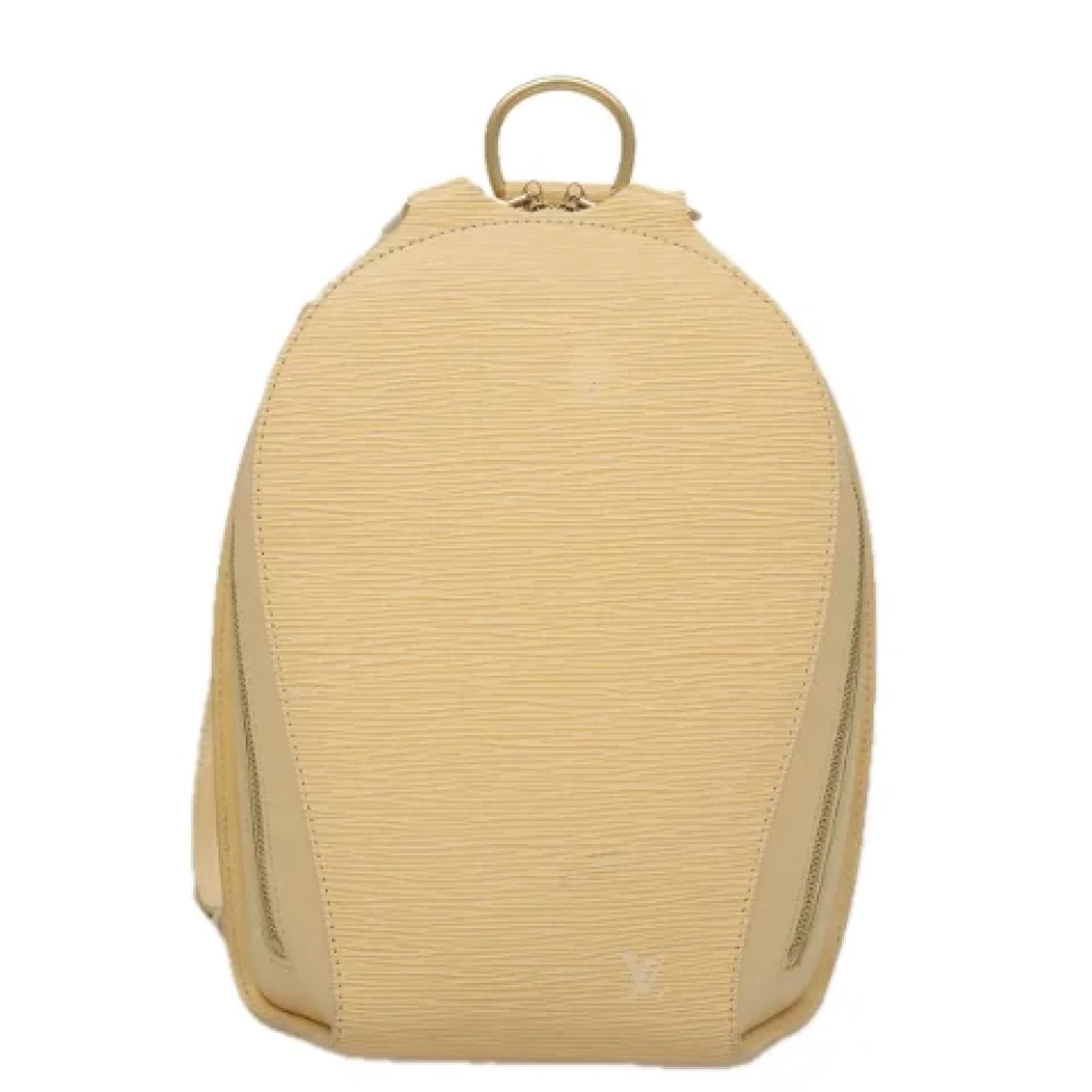 Louis Vuitton Vintage Pre-owned Leather backpacks Beige Dames