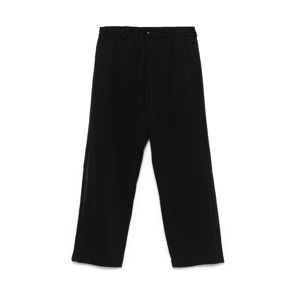 Y-3 Zwarte elastische trekkoord tailleband broek Black Heren