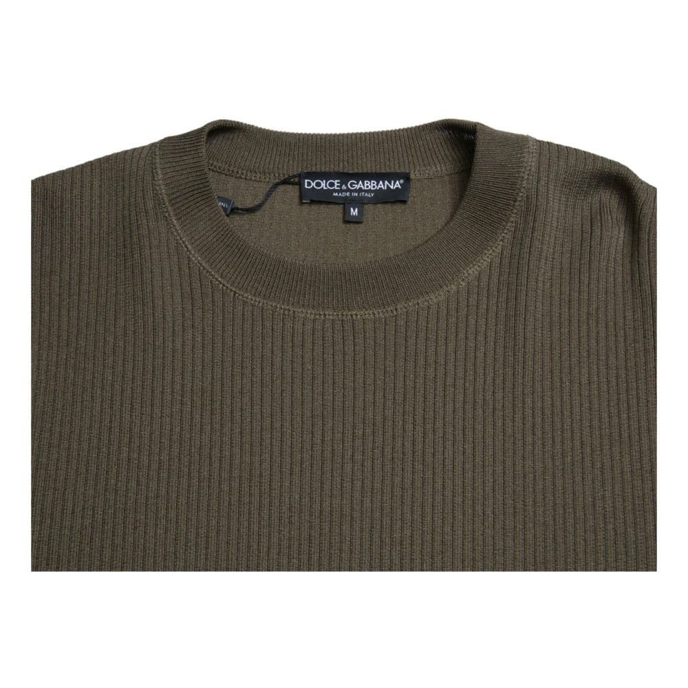 Dolce & Gabbana Round-neck Knitwear Green Heren