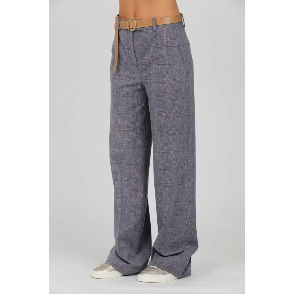 Circolo 1901 Straight Trousers Blue Dames