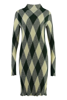 Argyle All-over Motif Dress